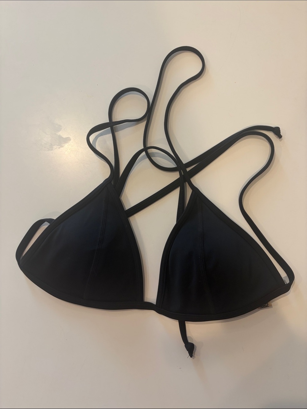 PINK Victoria's Secret Black Triangle Bikini Top